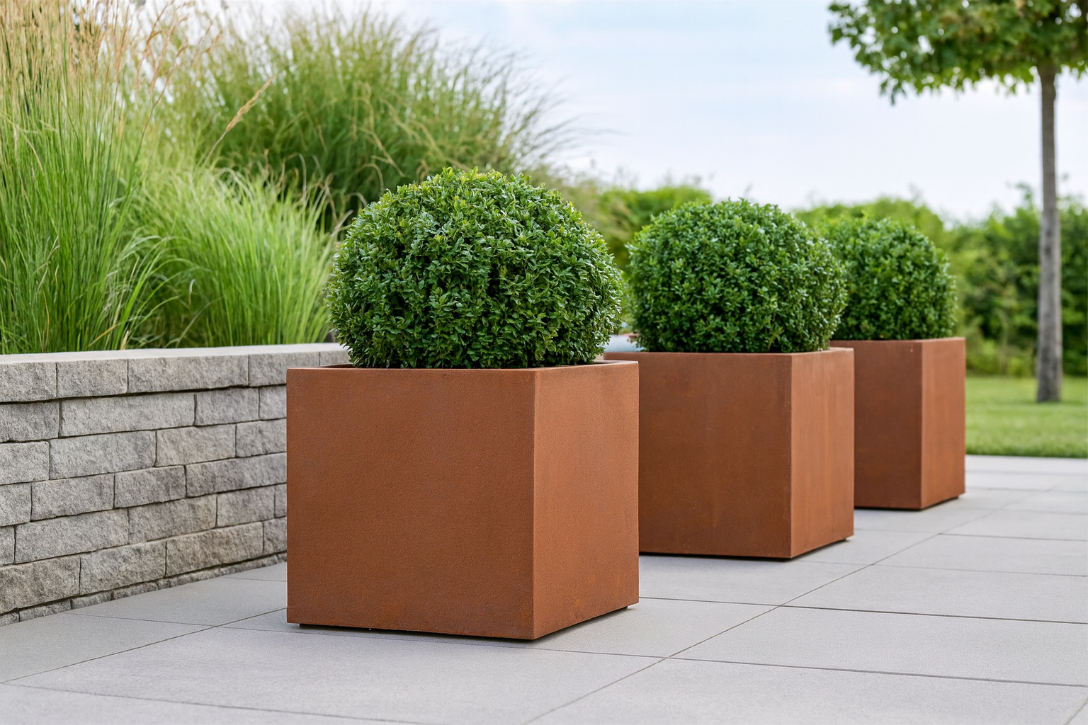 Fioriera Corten 40 x 40 x H40 cm